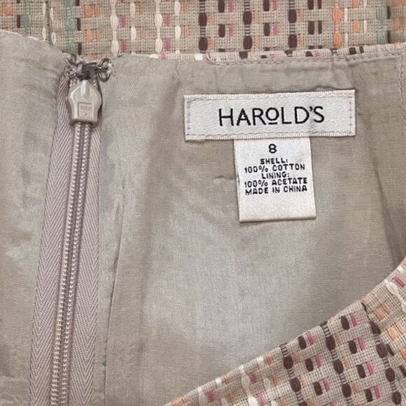 Vintage Harold’s Light Cotton Tweed Bold Button 2Pc Skirt Suit Set - Picture 15 of 16